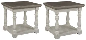 Havalance 2 End Tables in Gray/White