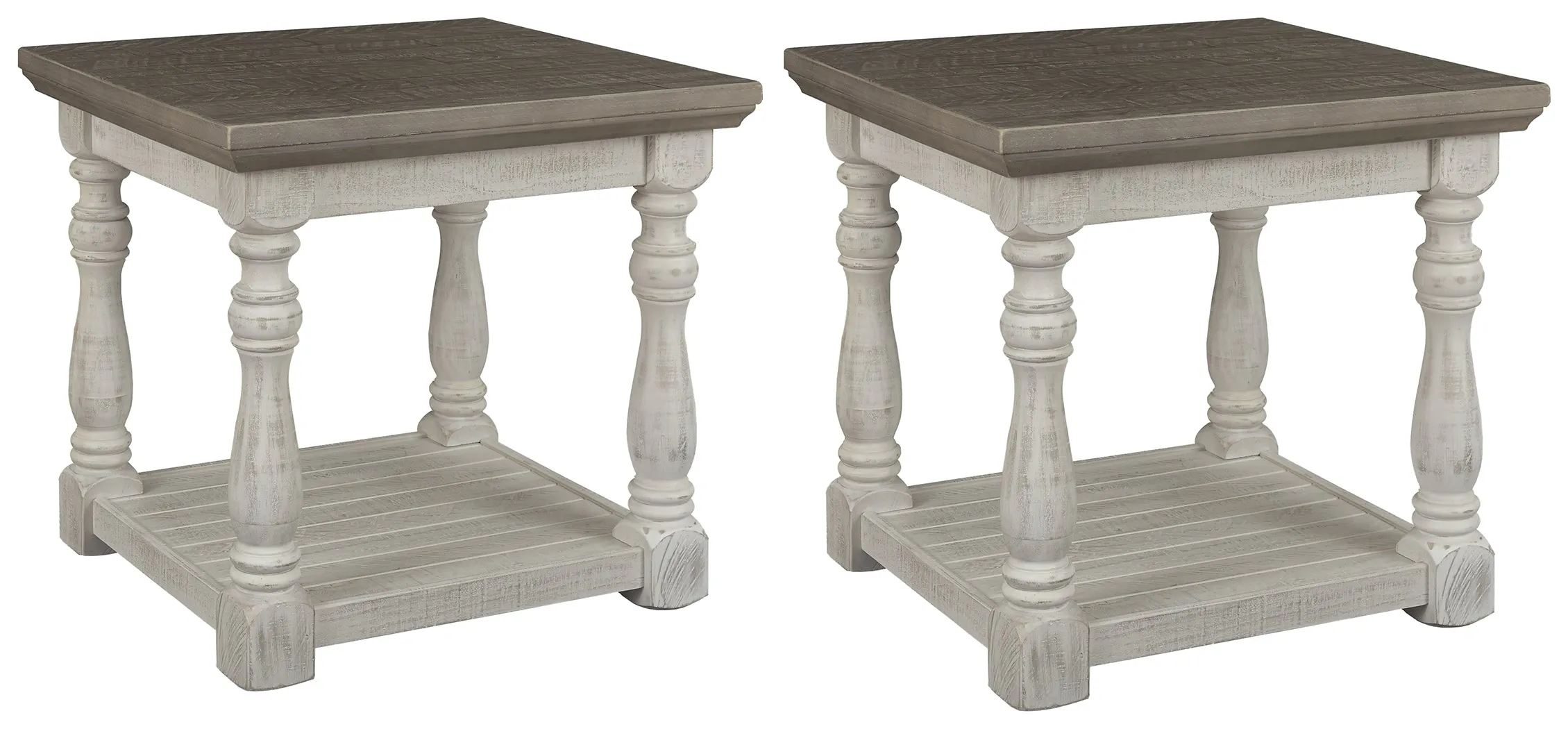 Havalance 2 End Tables in Gray/White
