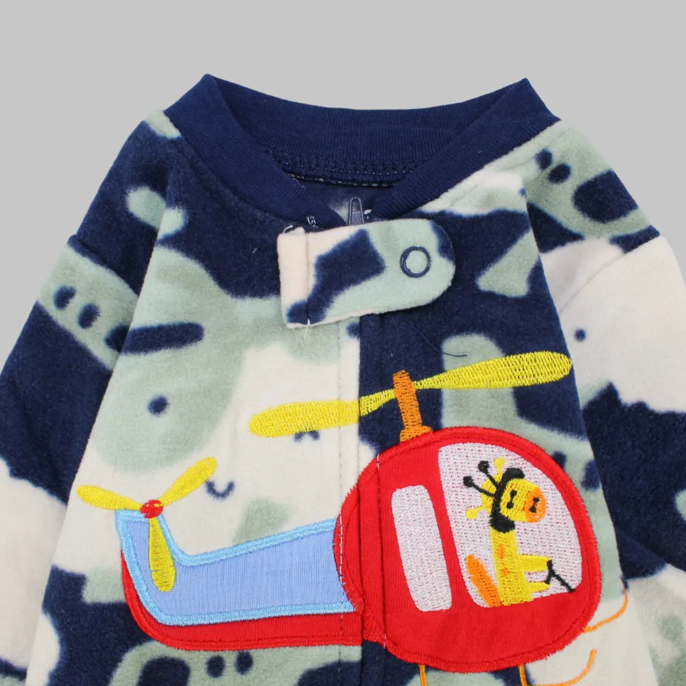 Helicopter Long-Sleeved Baby Footie