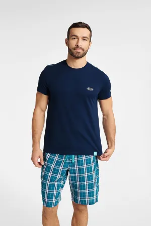 Henderson shirt with short sleeves - round neckline Men's pajamas