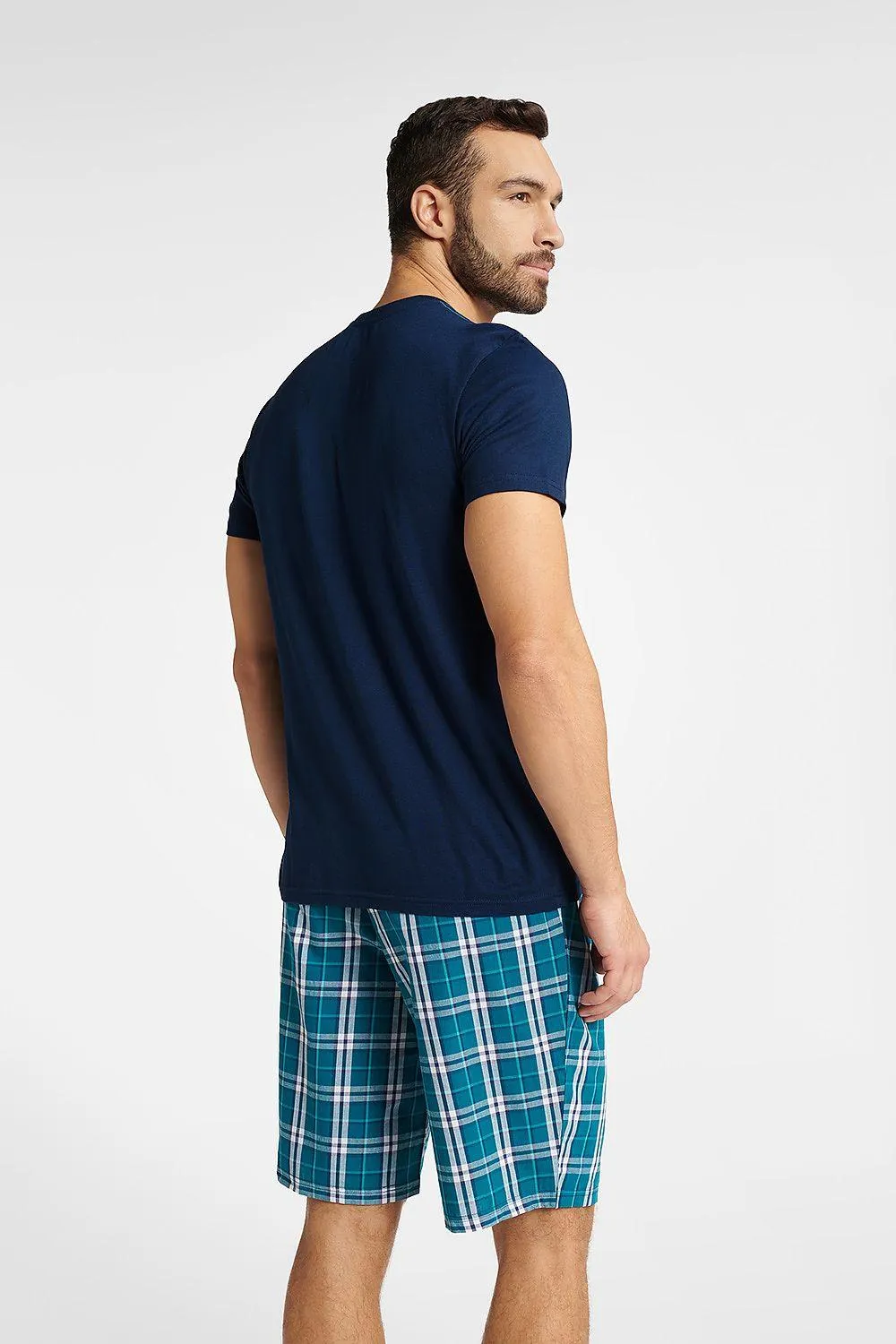 Henderson shirt with short sleeves - round neckline Men's pajamas