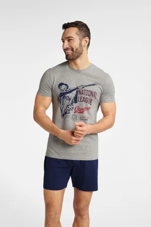 Henderson t-shirt and navy blue short men's pajamas
