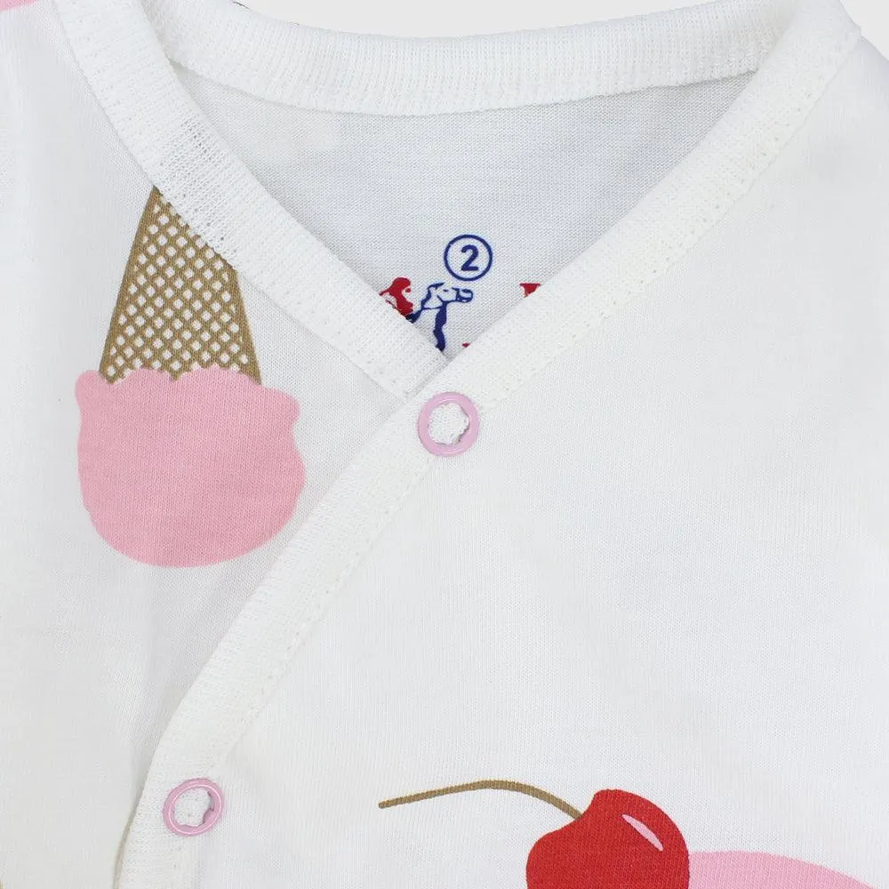 Ice Cream Cone Long-Sleeved Footless Onesie