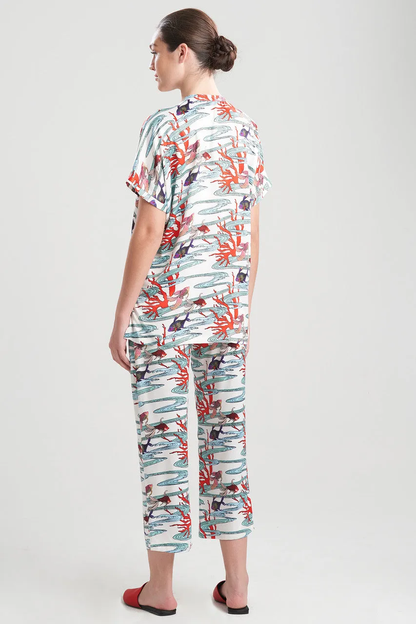 Island Cove-Printed Matte Satin PJ