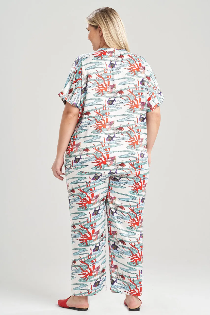 Island Cove-Printed Matte Satin PJ
