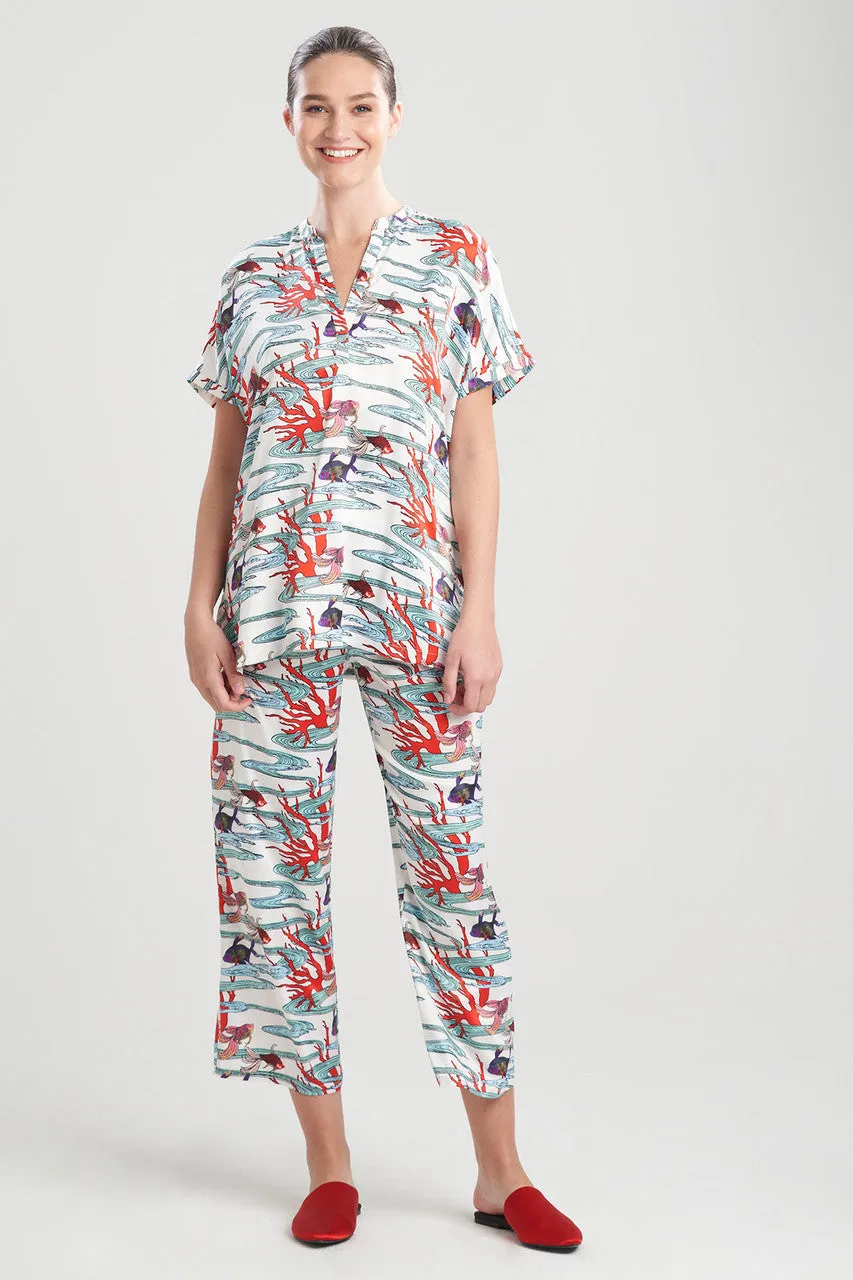 Island Cove-Printed Matte Satin PJ