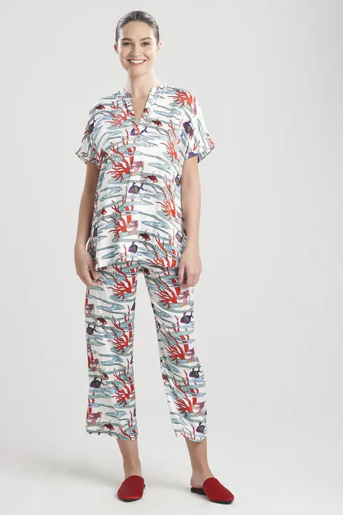Island Cove-Printed Matte Satin PJ