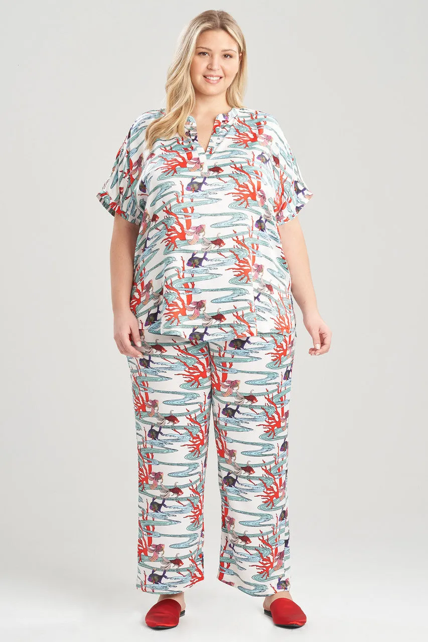 Island Cove-Printed Matte Satin PJ