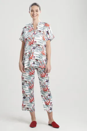 Island Cove-Printed Matte Satin PJ