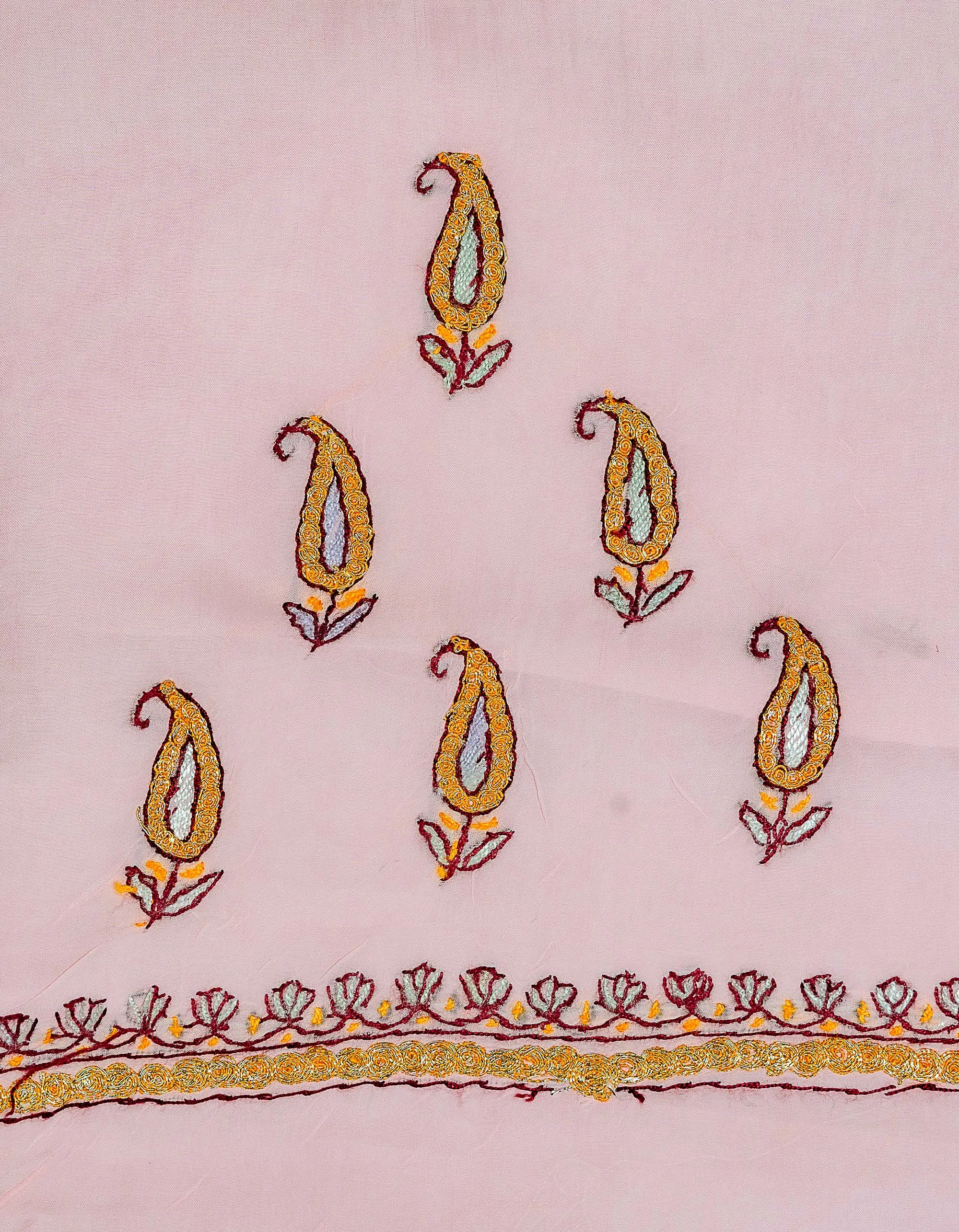 Kashmiri Elegance: Pink Sozni and Tilla Suit