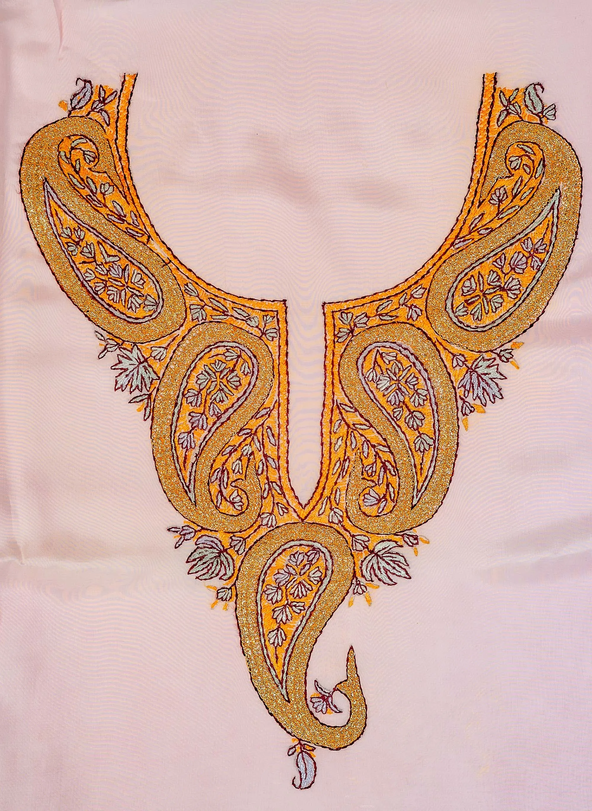 Kashmiri Elegance: Pink Sozni and Tilla Suit