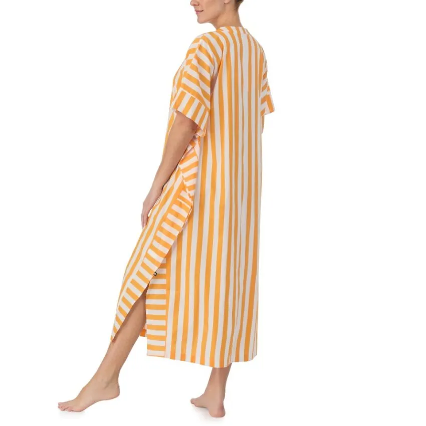 Kate Spade Short Sleeve Awning Striped  Long Caftan