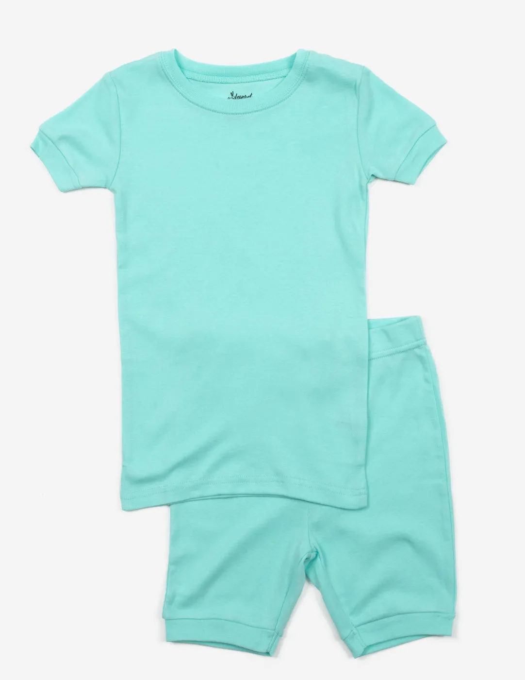 Kid's Short Sleeve Classic Solid Color Pajamas