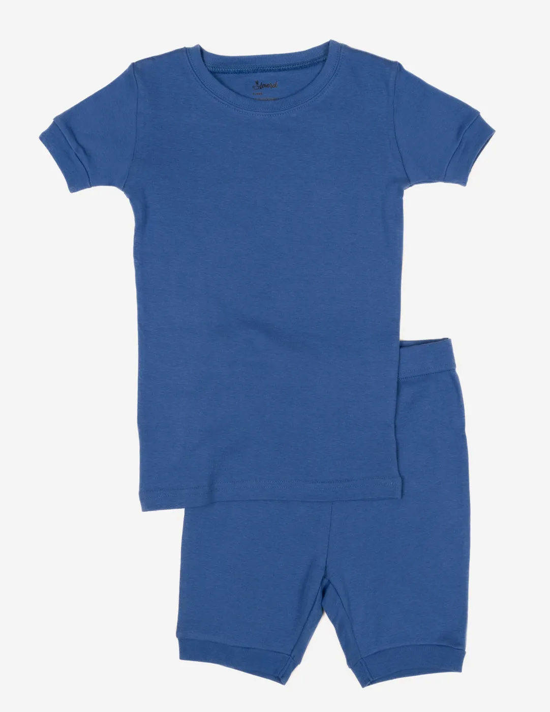 Kid's Short Sleeve Classic Solid Color Pajamas