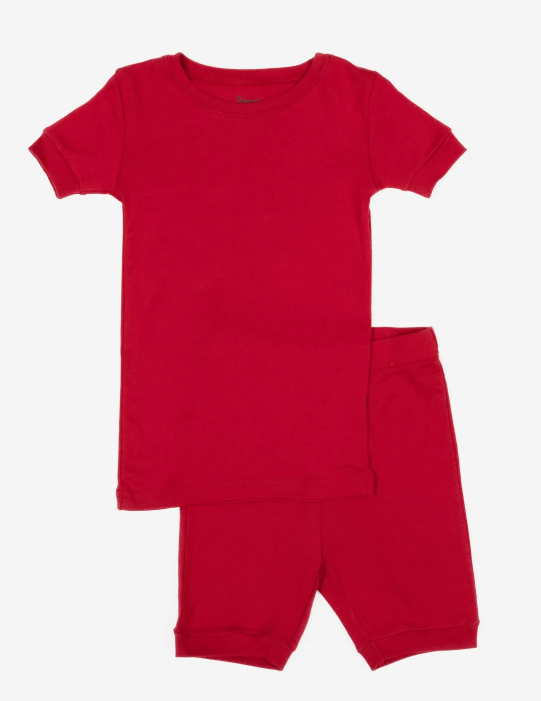 Kid's Short Sleeve Classic Solid Color Pajamas