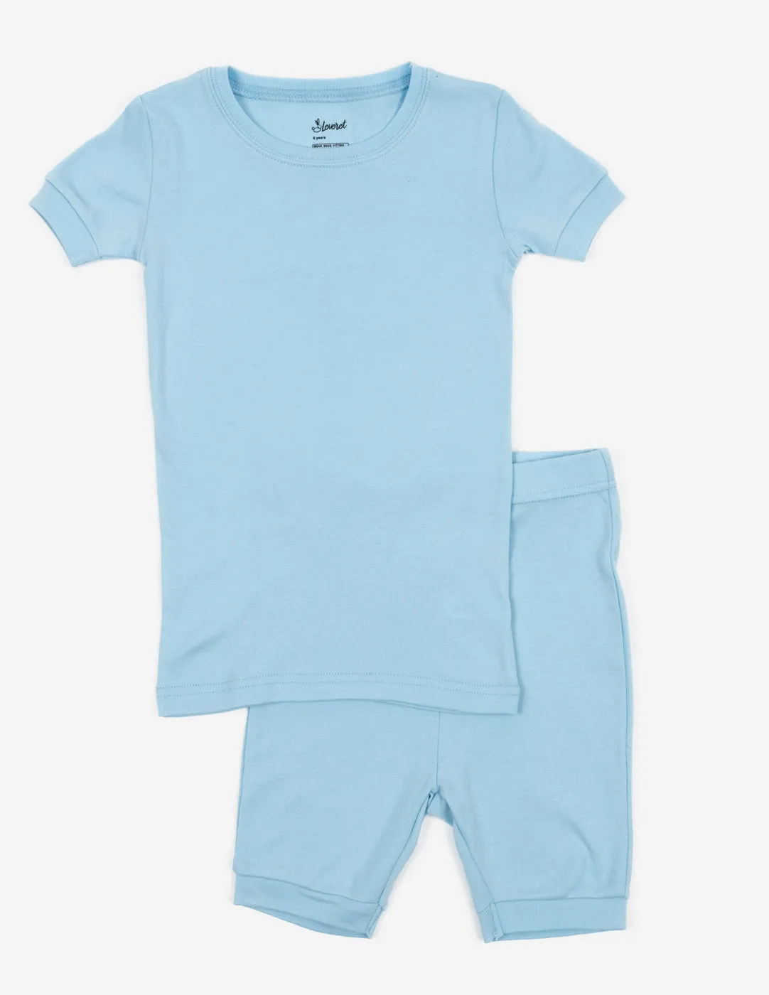 Kid's Short Sleeve Classic Solid Color Pajamas