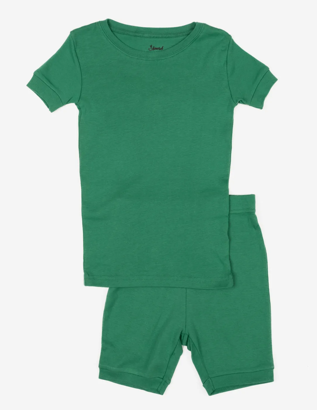 Kid's Short Sleeve Classic Solid Color Pajamas