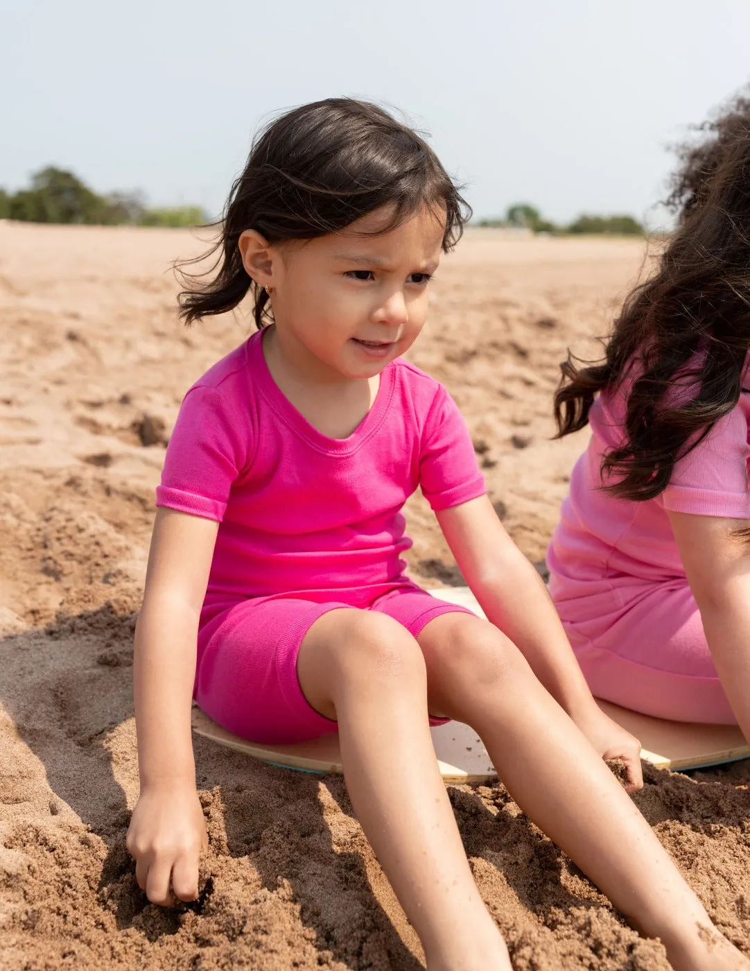 Kid's Short Sleeve Classic Solid Color Pajamas