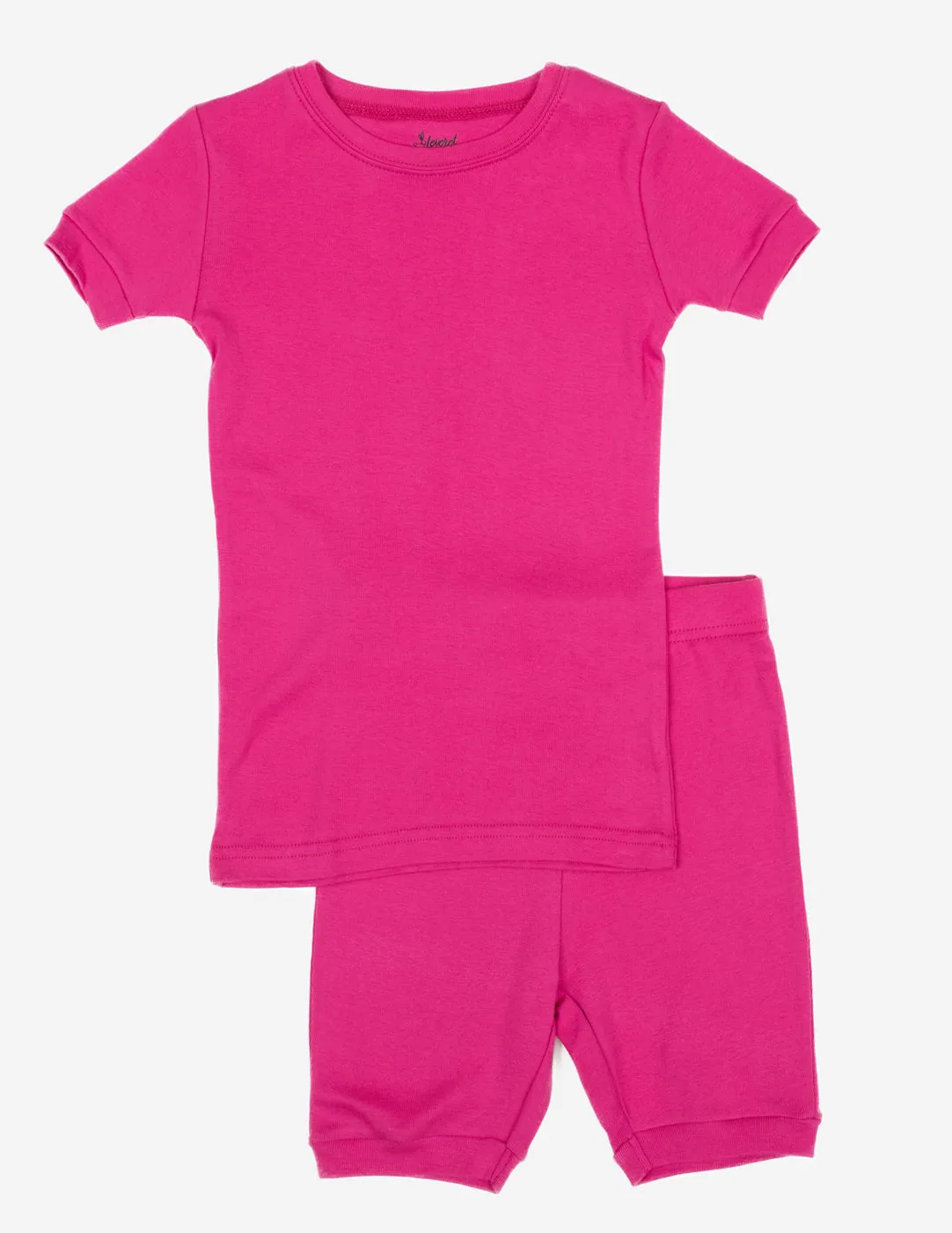 Kid's Short Sleeve Classic Solid Color Pajamas