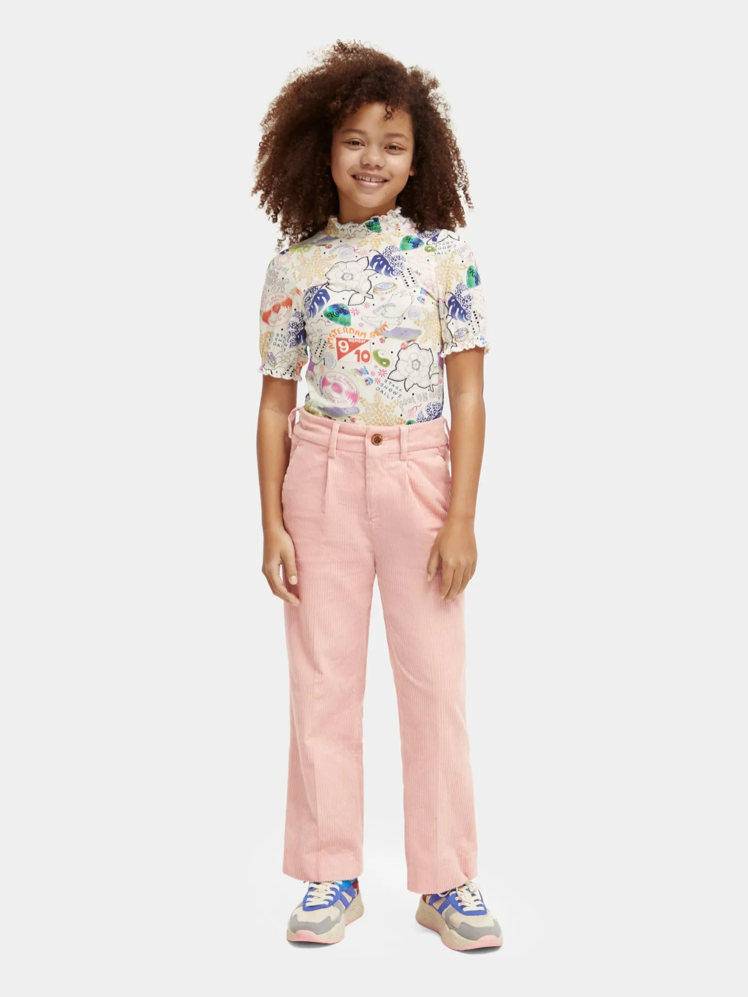 Kids - Slim-fit mock neck t-shirt