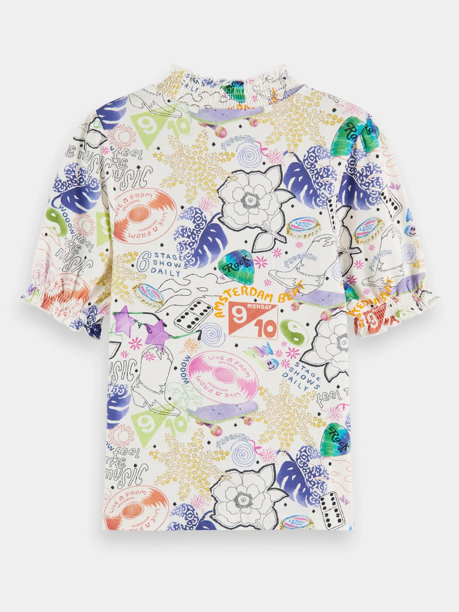 Kids - Slim-fit mock neck t-shirt