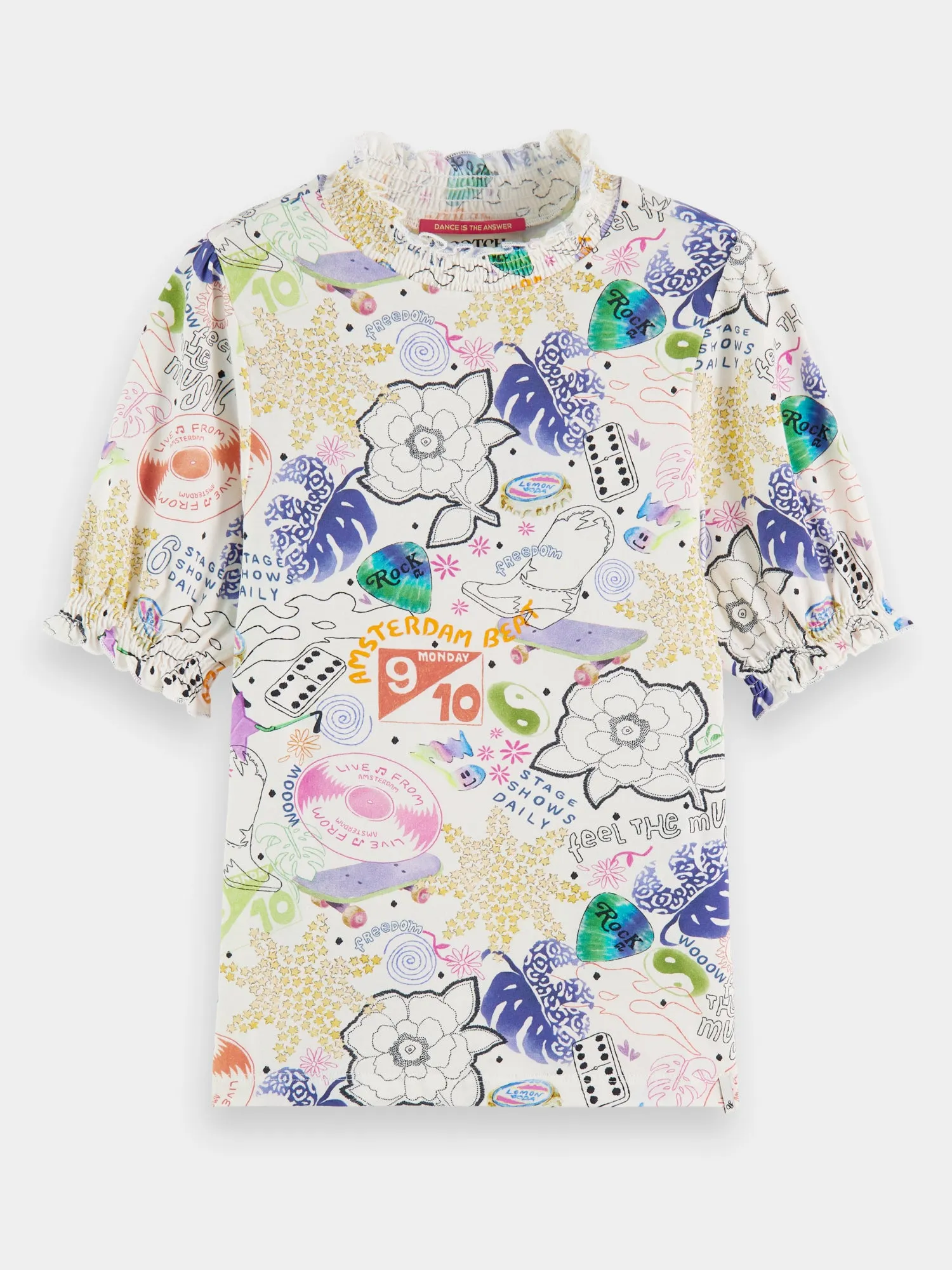 Kids - Slim-fit mock neck t-shirt