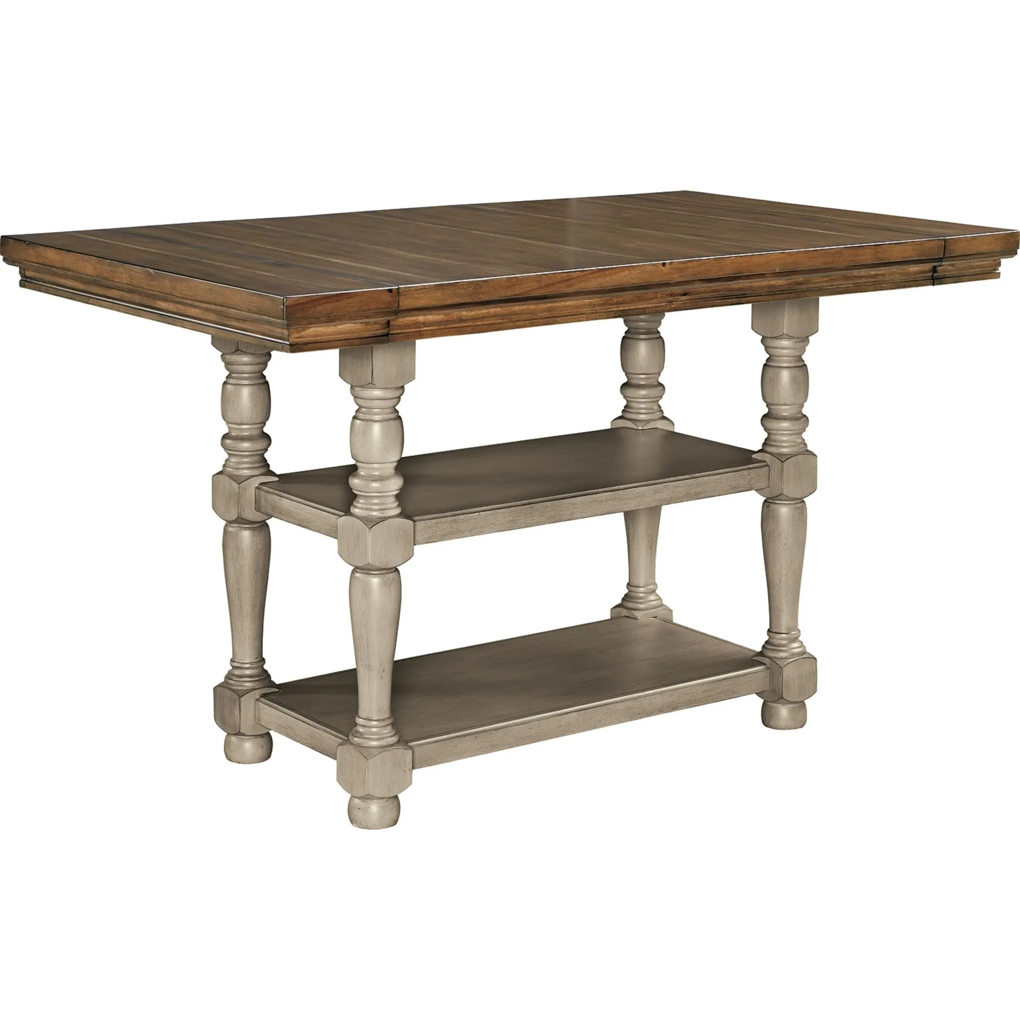 Lettner Counter Table - Gray/Brown - (D733-32)