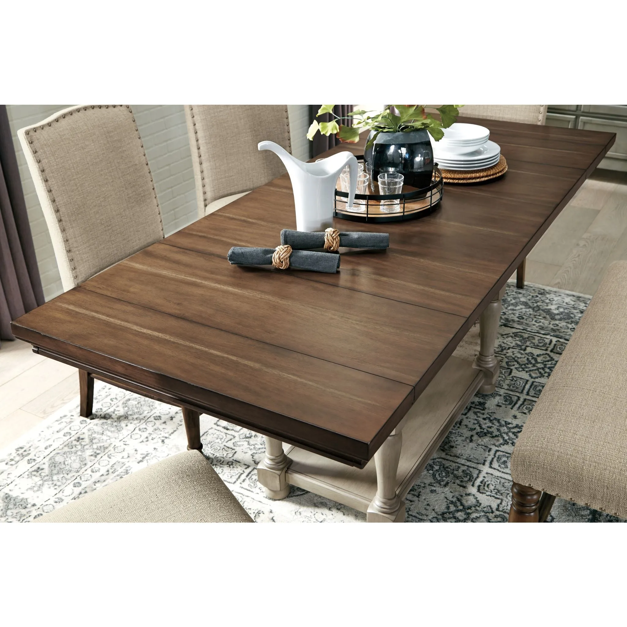 Lettner Counter Table - Gray/Brown - (D733-32)
