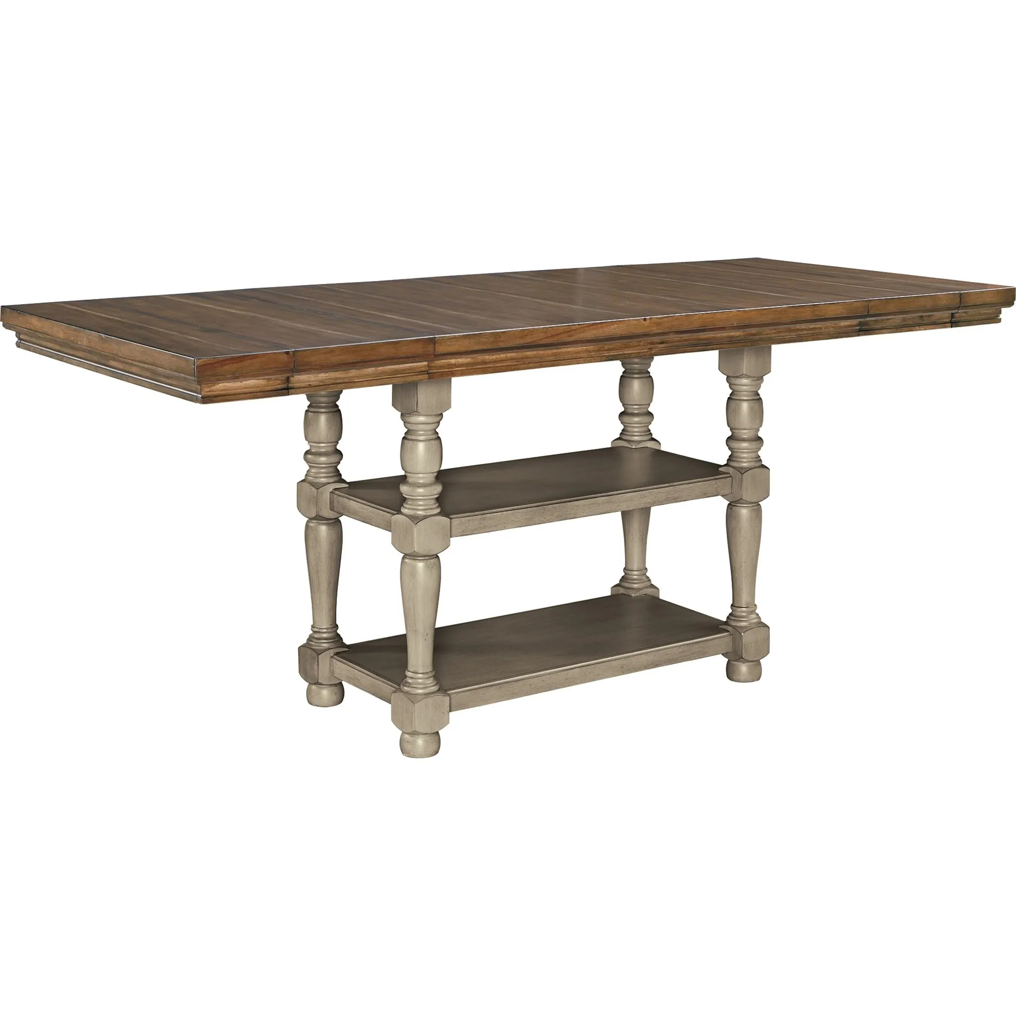Lettner Counter Table - Gray/Brown - (D733-32)