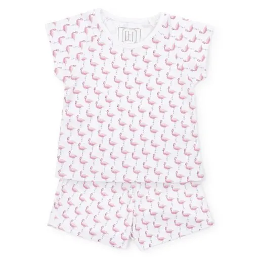 Lila and Hayes Emery Short Set Fabulous Flamingos