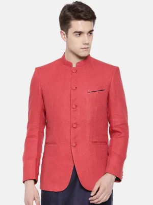 Linen Jaquard Classic Bandhgala - MMJ028