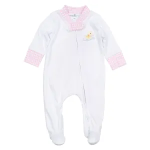Little Waddlers Zip Footie - Pink