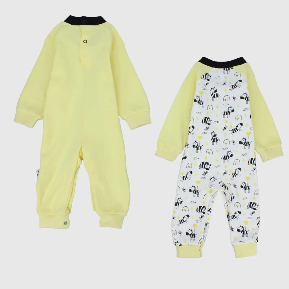 Little Zebra Long-Sleeved Footless Onesie (Pack Of 2)