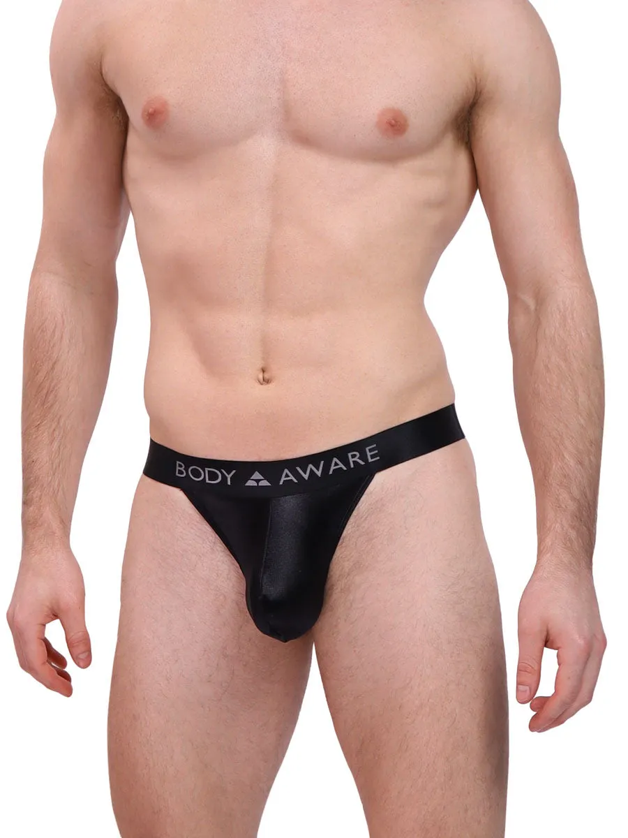Luxe Satin Logo Thong
