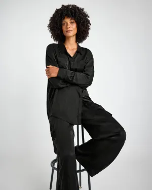 Macie Satin Button Down