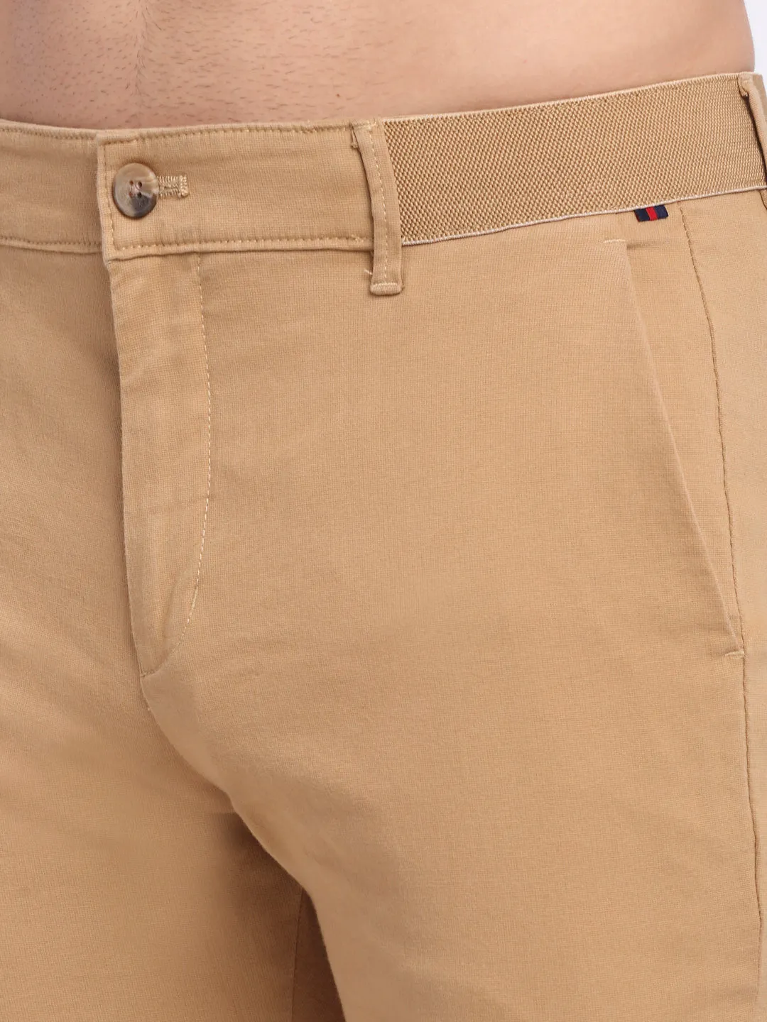 Men's Casual Flat front Khaki  Trousers