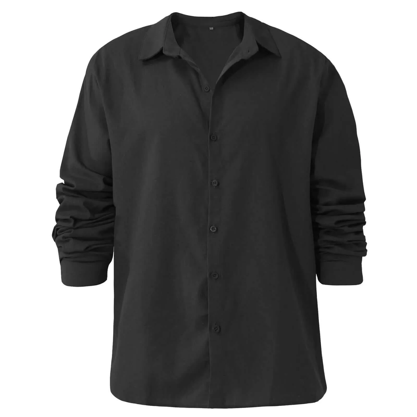 Men's Linen Style Shirts Casual Long Sleeve Shirts