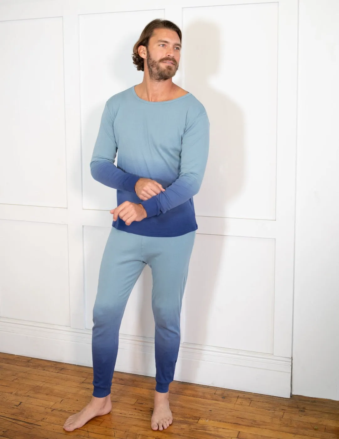 Men's Ombré Dye Cotton Pajamas