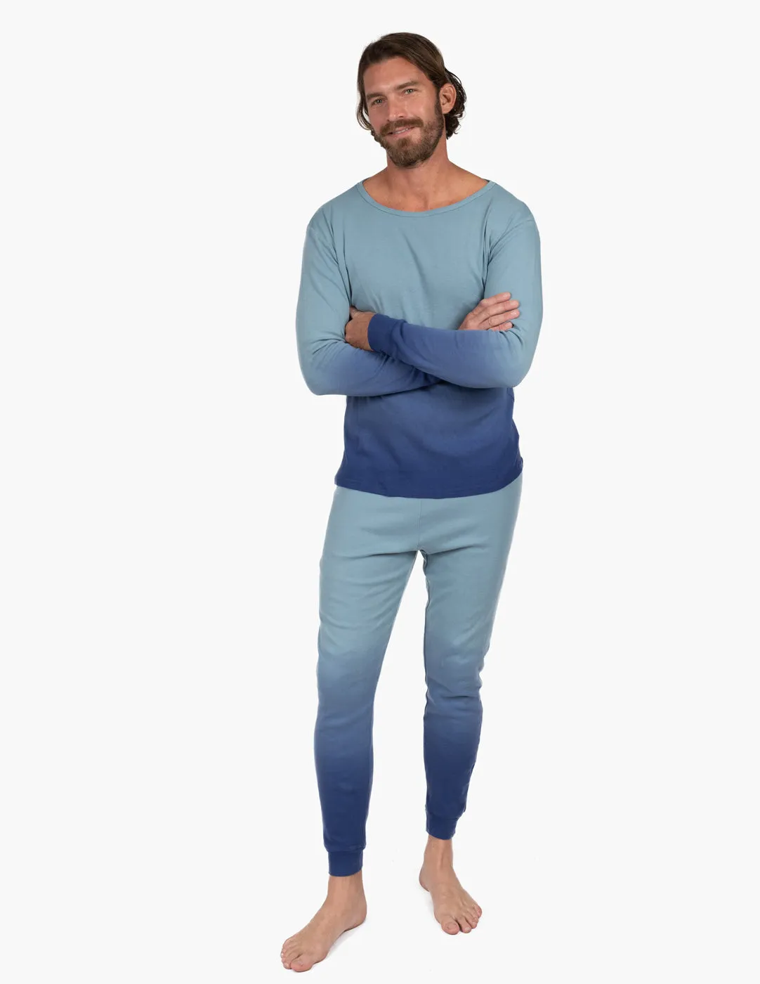 Men's Ombré Dye Cotton Pajamas