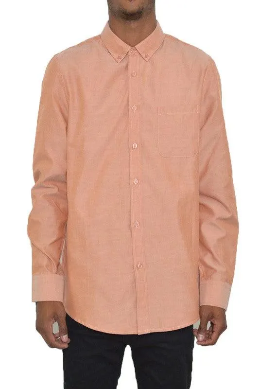 Mens Pastel Casual Long Sleeve Shirts