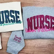 NURSE Scripted Glittered Sweatshirt