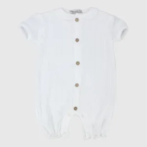 Offwhite Short-Sleeved Romper