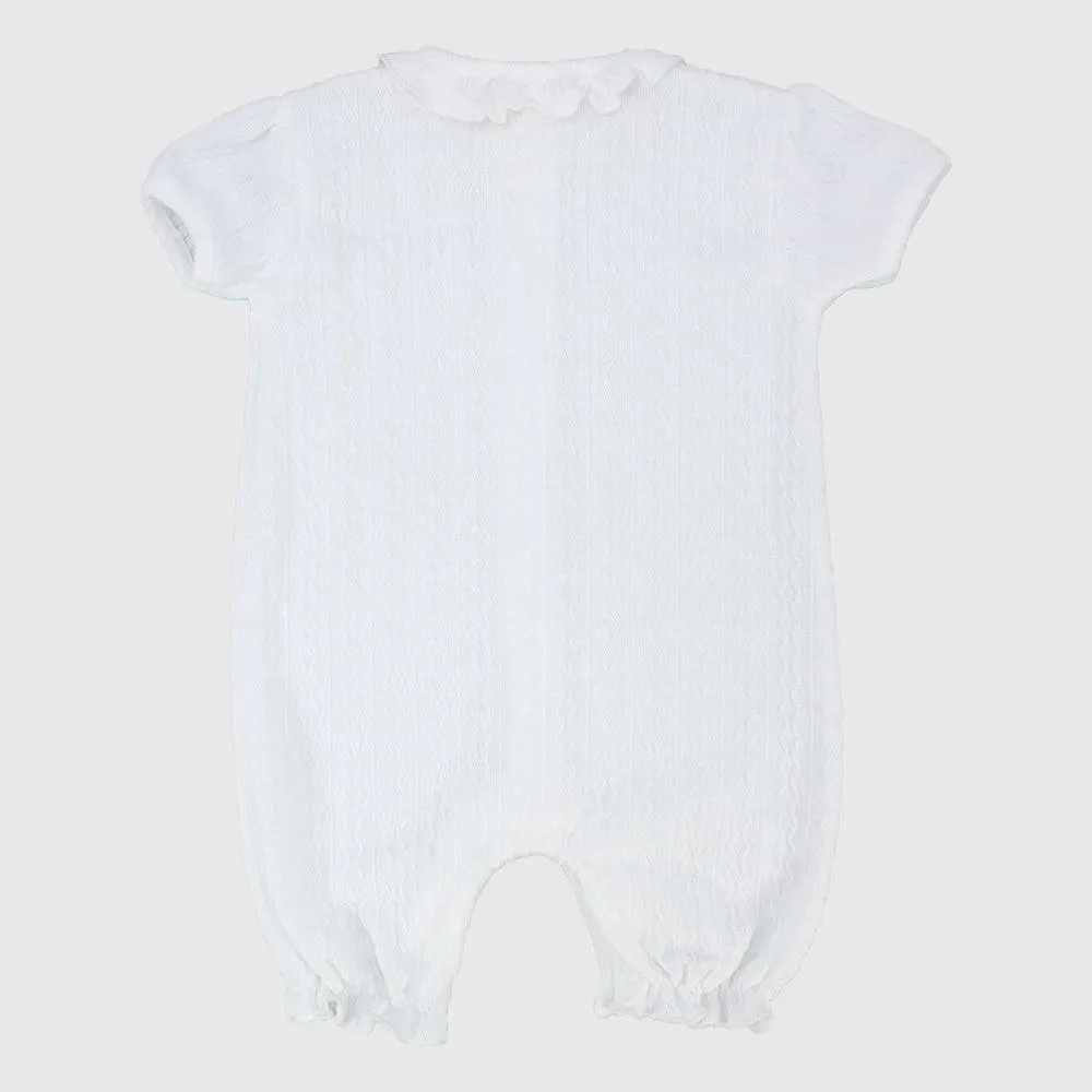 Offwhite Short-Sleeved Romper