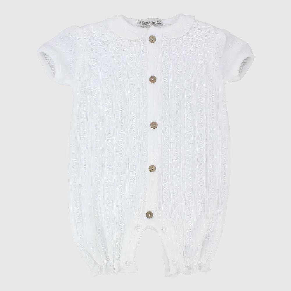Offwhite Short-Sleeved Romper