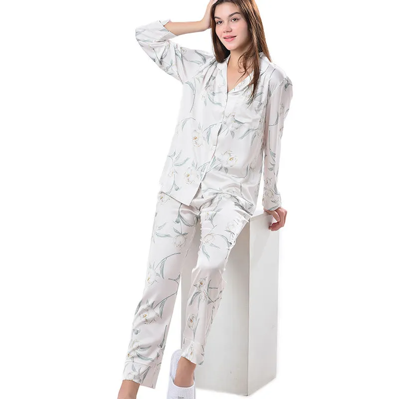 Pajamas Set Long sleeve and Pants Sleepwear Soft and Comfy Button Down Loungewear Relaxed Fit Ethereality