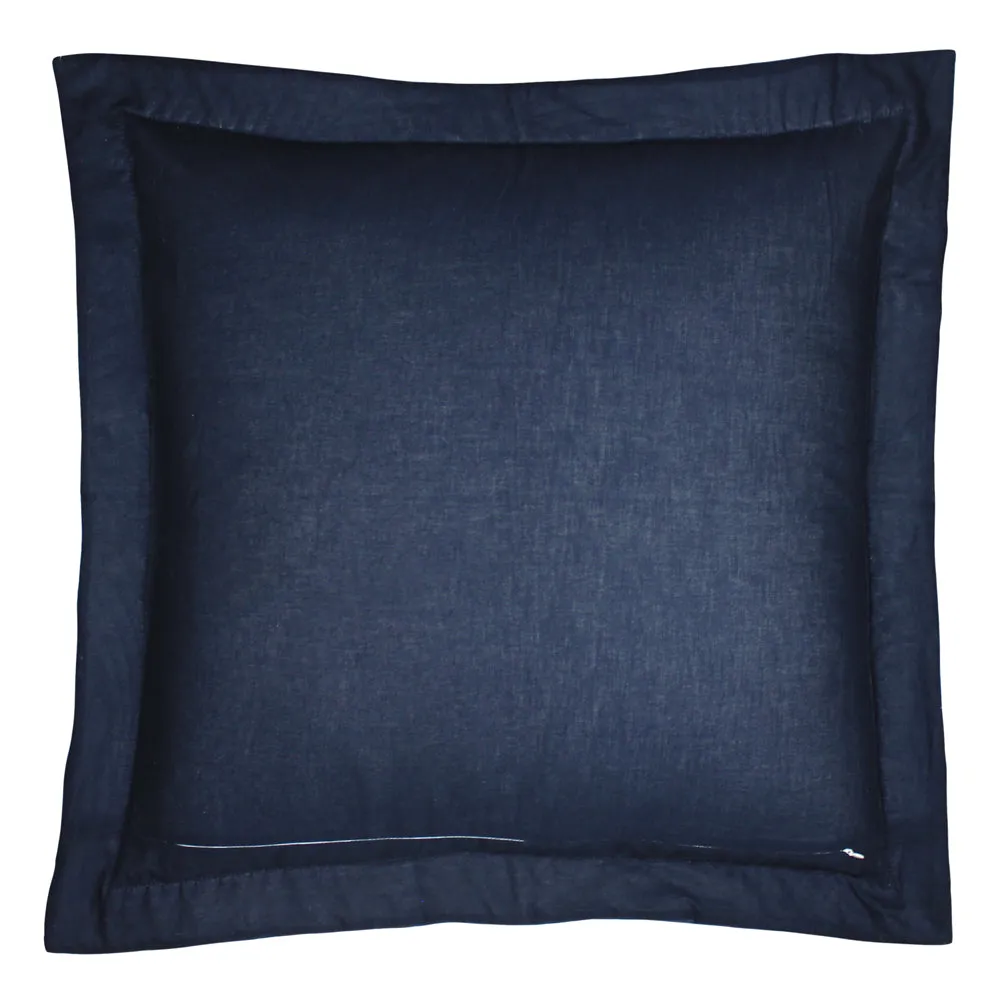Palmeria Quilted Velvet Cushion Navy