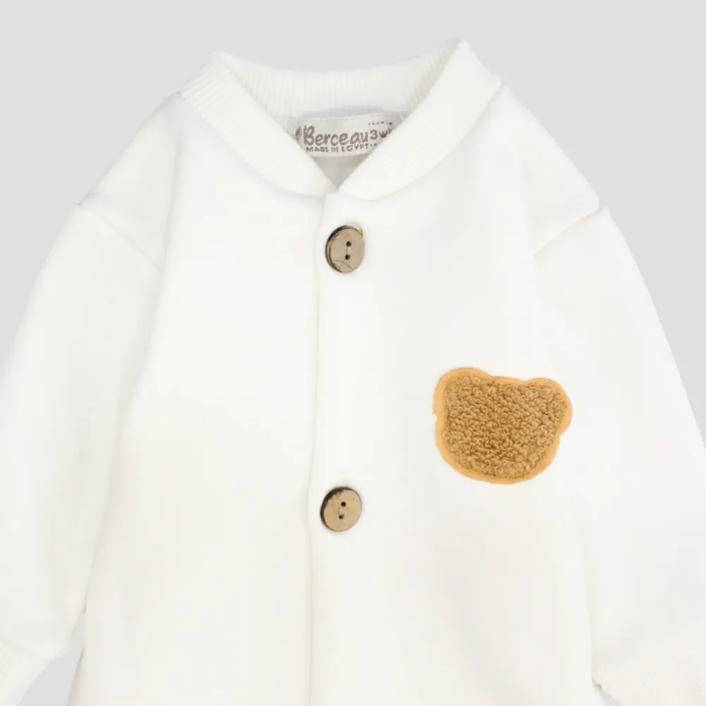 Plain Long-Sleeved Baby Footie
