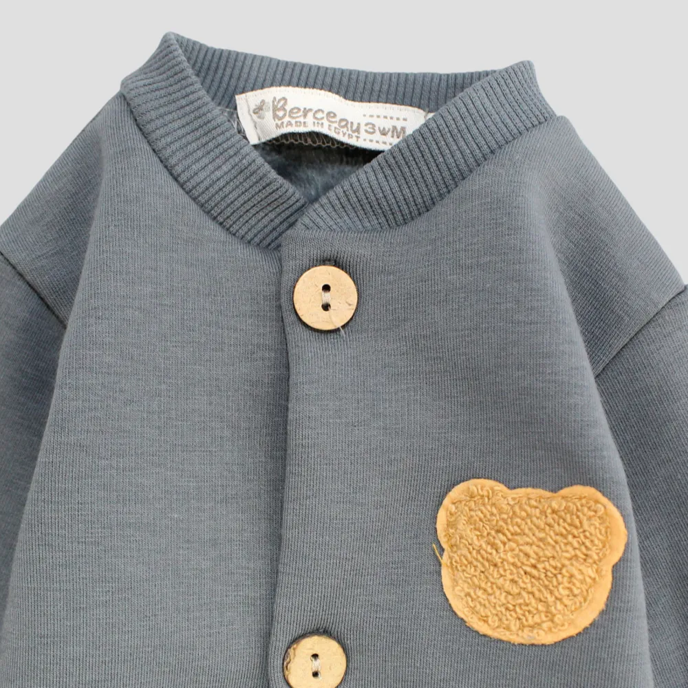 Plain Long-Sleeved Baby Footie