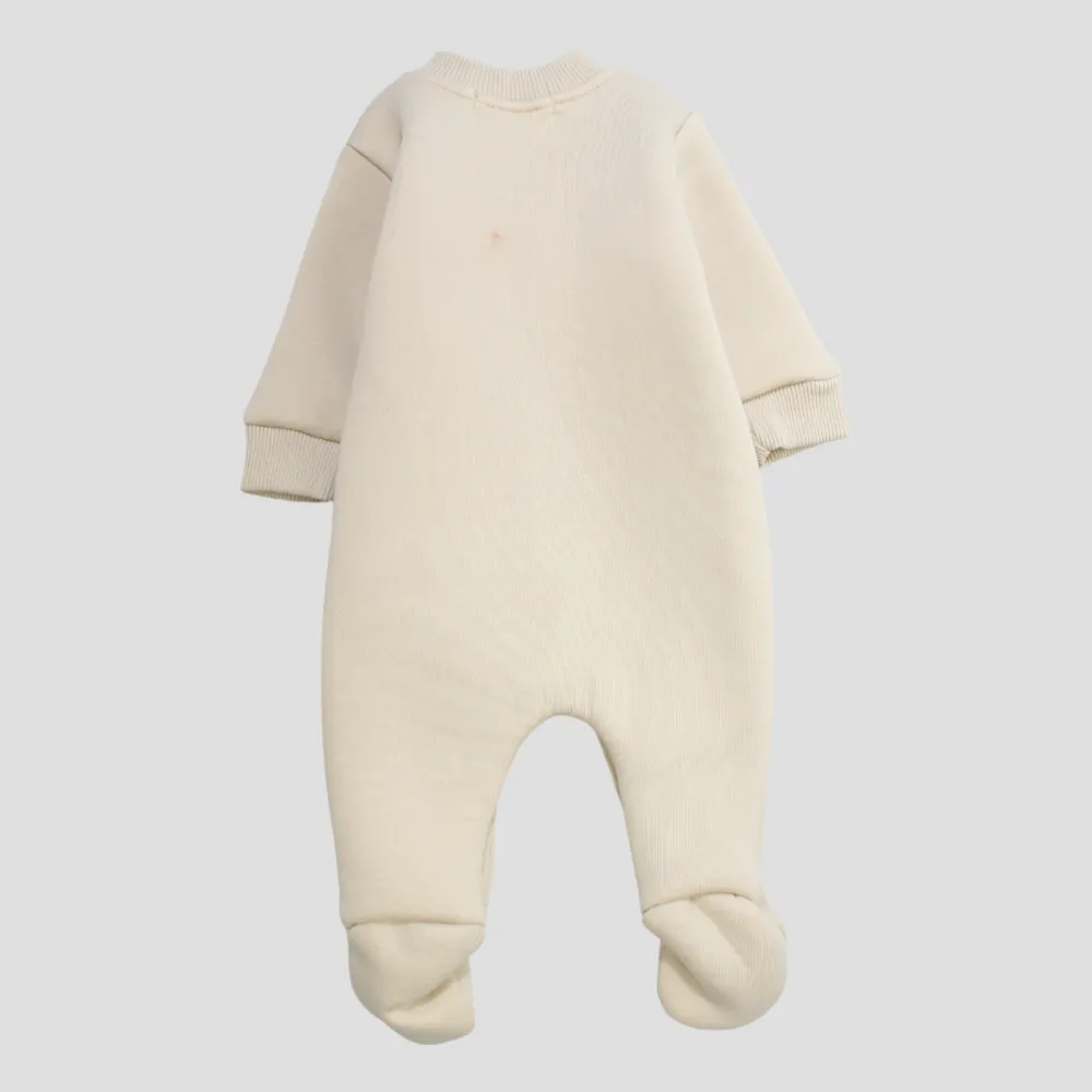 Plain Long-Sleeved Baby Footie