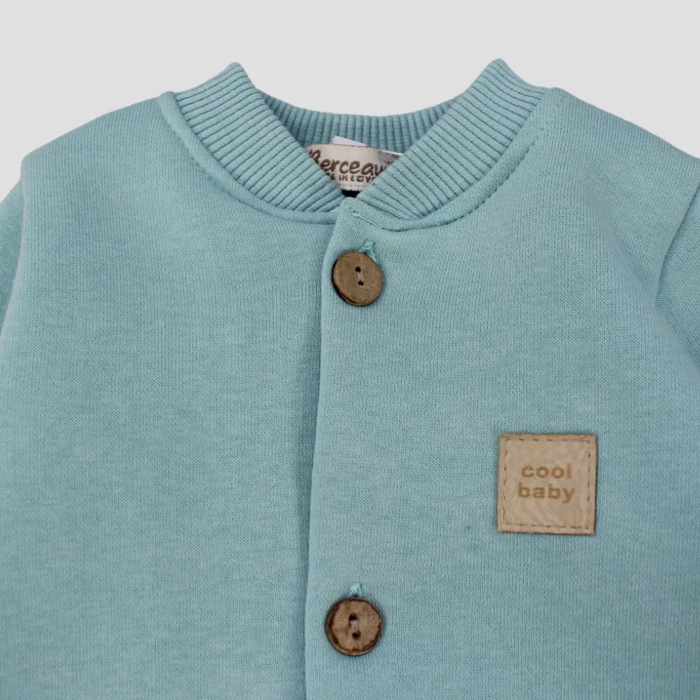 Plain Long-Sleeved Baby Footie